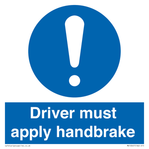 MV10047: Driver must apply handbrake