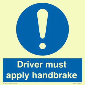 MV10047: Driver must apply handbrake
