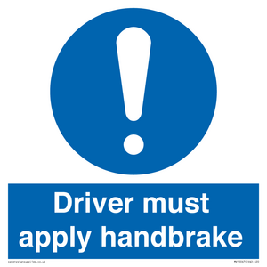 MV10047: Driver must apply handbrake