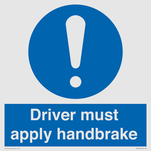 MV10047: Driver must apply handbrake