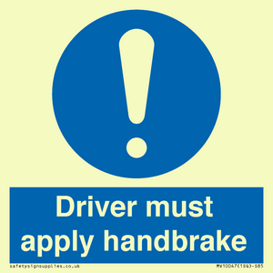 MV10047: Driver must apply handbrake