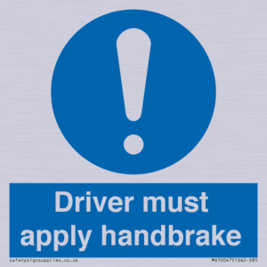 MV10047: Driver must apply handbrake