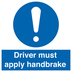 MV10047: Driver must apply handbrake