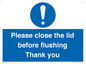 MV10127: Please close the lid before flushing Thank you