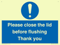 MV10127: Please close the lid before flushing Thank you