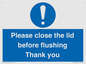 MV10127: Please close the lid before flushing Thank you