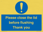MV10127: Please close the lid before flushing Thank you