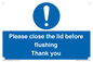 MV10127: Please close the lid before flushing Thank you