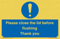 MV10127: Please close the lid before flushing Thank you