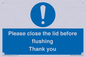MV10127: Please close the lid before flushing Thank you