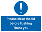MV10127: Please close the lid before flushing Thank you