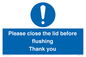 MV10127: Please close the lid before flushing Thank you