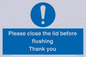 MV10127: Please close the lid before flushing Thank you