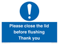 MV10127: Please close the lid before flushing Thank you