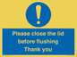 MV10127: Please close the lid before flushing Thank you