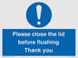 MV10127: Please close the lid before flushing Thank you