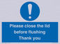 MV10127: Please close the lid before flushing Thank you