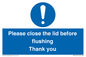 MV10127: Please close the lid before flushing Thank you