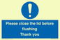 MV10127: Please close the lid before flushing Thank you