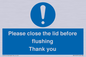 MV10127: Please close the lid before flushing Thank you