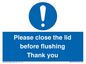 MV10127: Please close the lid before flushing Thank you