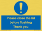 MV10127: Please close the lid before flushing Thank you