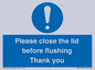 MV10127: Please close the lid before flushing Thank you