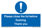 MV10127: Please close the lid before flushing Thank you