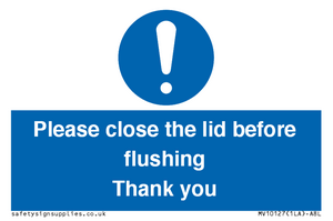 MV10127: Please close the lid before flushing Thank you