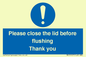 MV10127: Please close the lid before flushing Thank you