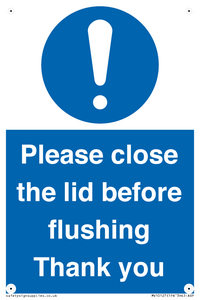 MV10127: Please close the lid before flushing Thank you