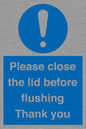 MV10127: Please close the lid before flushing Thank you