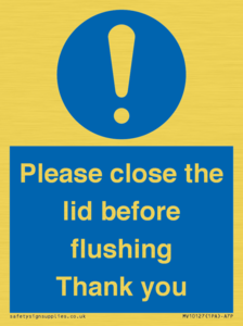 MV10127: Please close the lid before flushing Thank you