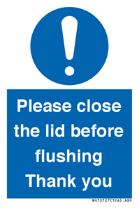 MV10127: Please close the lid before flushing Thank you