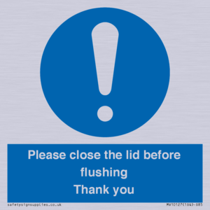 MV10127: Please close the lid before flushing Thank you