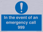 MV10319: In the event of an emergency call 999
