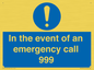 MV10319: In the event of an emergency call 999