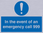 MV10319: In the event of an emergency call 999