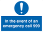 MV10319: In the event of an emergency call 999
