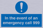 MV10319: In the event of an emergency call 999