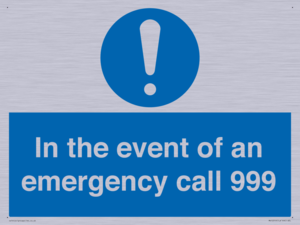MV10319: In the event of an emergency call 999