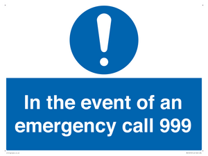 MV10319: In the event of an emergency call 999