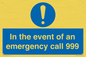 MV10319: In the event of an emergency call 999