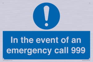 MV10319: In the event of an emergency call 999