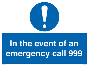 MV10319: In the event of an emergency call 999