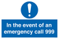MV10319: In the event of an emergency call 999