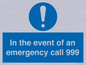 MV10319: In the event of an emergency call 999