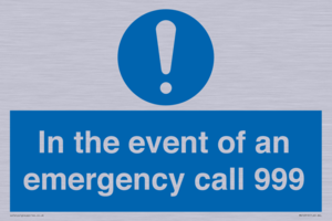 MV10319: In the event of an emergency call 999