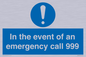 MV10319: In the event of an emergency call 999