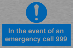 MV10319: In the event of an emergency call 999